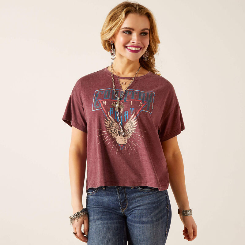 Rock n Roll T-Shirt - Ariat - XL left-110 GRAPHIC TEE-Ariat-Adelyn Elaine's Boutique, Women's Clothing Boutique in Gilmer, TX