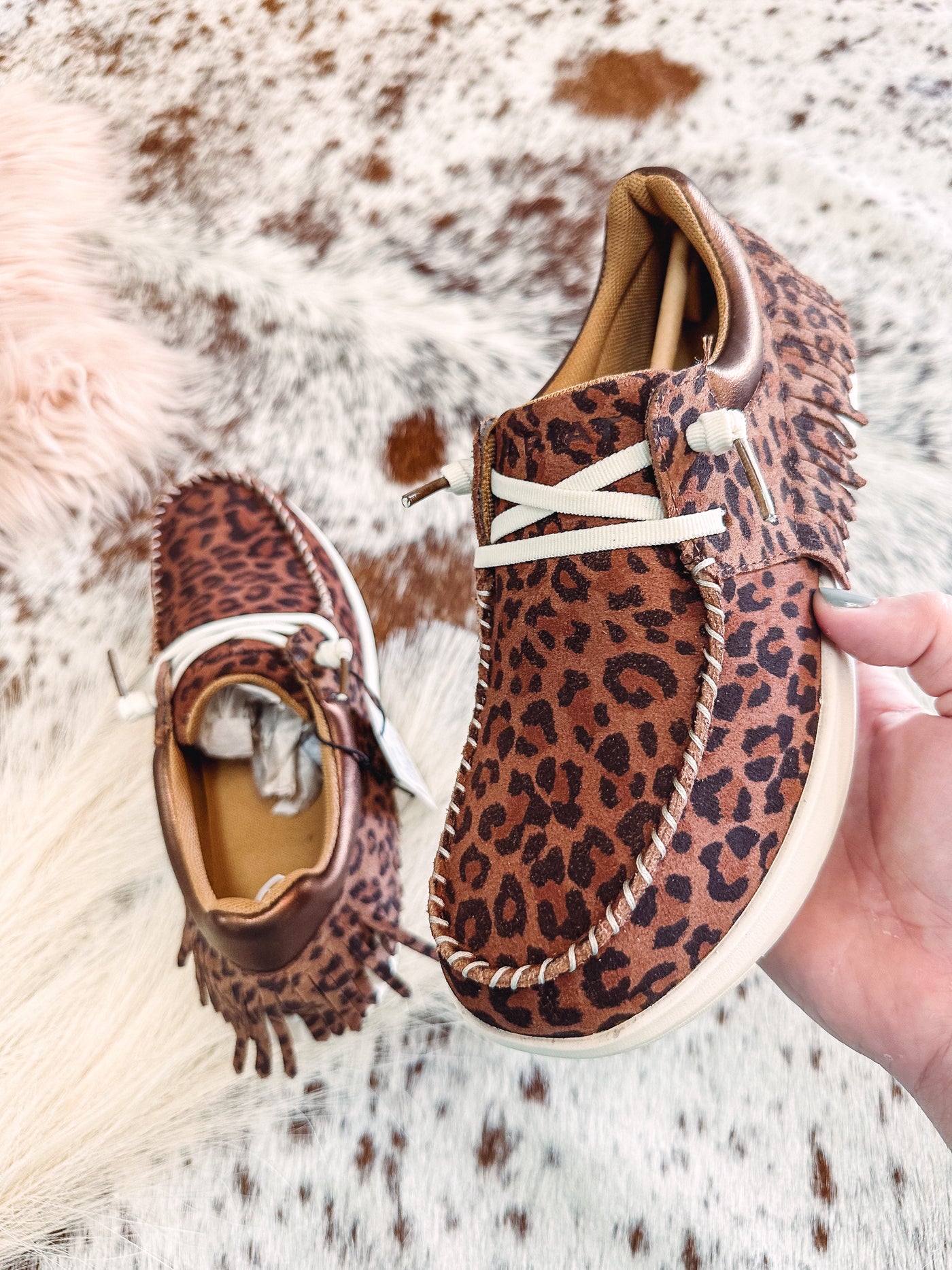 Hilo Leopard Bomber Fringe - Ariat-302 FLATS-Ariat-Adelyn Elaine's Boutique, Women's Clothing Boutique in Gilmer, TX