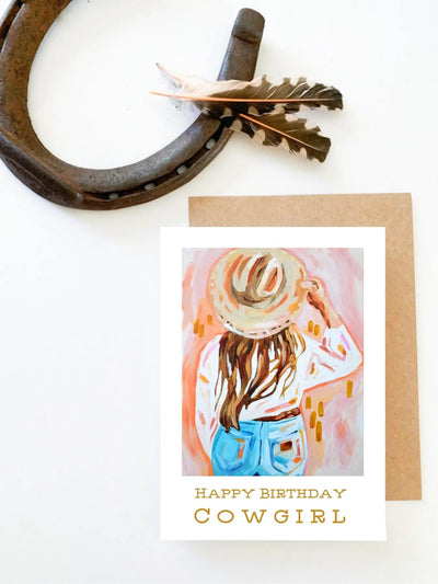 Happy Birthday Cowgirl - Card-402 MISC GIFTS-Tirzah Lane Art-Adelyn Elaine's Boutique, Women's Clothing Boutique in Gilmer, TX
