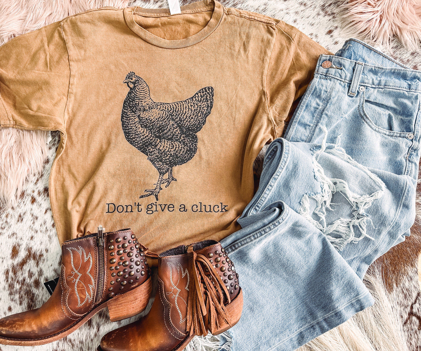Don't Give A Cluck - Graphic Tee LIMITED EDITION-110 GRAPHIC TEE-Adelyn Elaine's-Adelyn Elaine's Boutique, Women's Clothing Boutique in Gilmer, TX