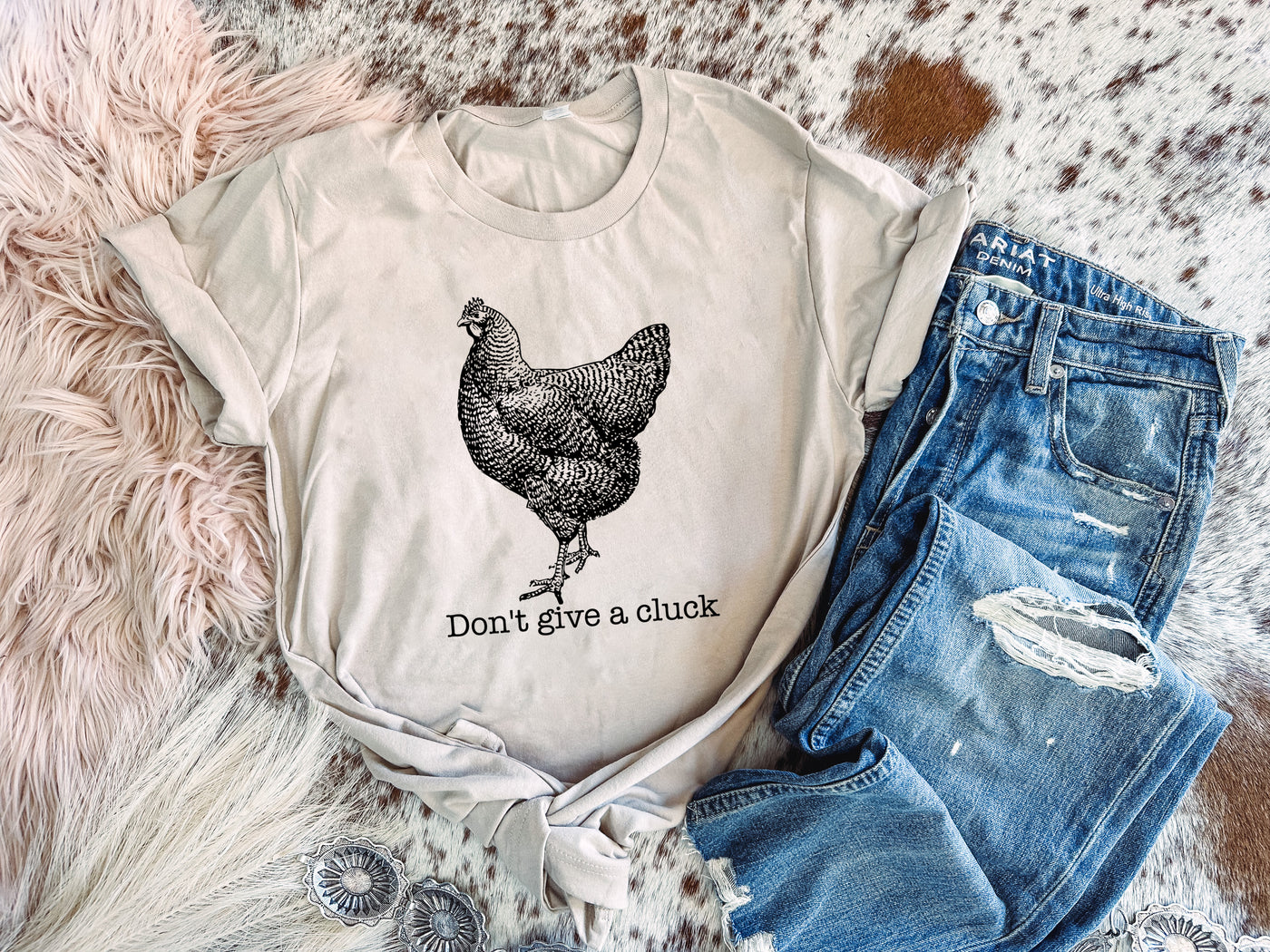 Don't Give A Cluck - Graphic Top-110 GRAPHIC TEE-Adelyn Elaine's-Adelyn Elaine's Boutique, Women's Clothing Boutique in Gilmer, TX
