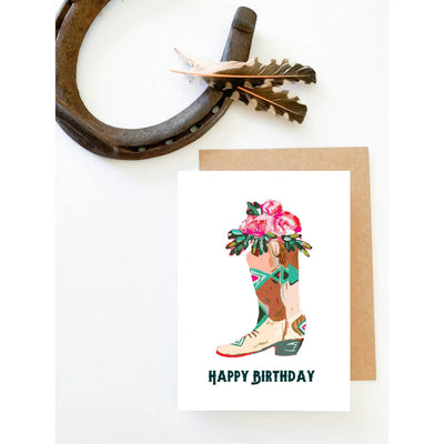 Boot Birthday - Card-402 MISC GIFTS-Tirzah Lane Art-Adelyn Elaine's Boutique, Women's Clothing Boutique in Gilmer, TX