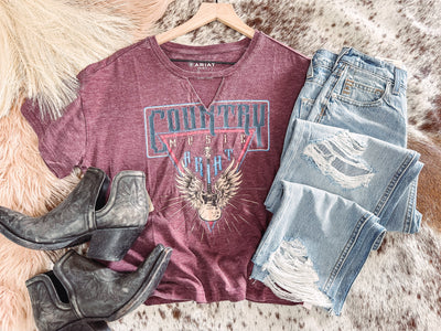 Rock n Roll T-Shirt - Ariat - XL left-110 GRAPHIC TEE-Ariat-Adelyn Elaine's Boutique, Women's Clothing Boutique in Gilmer, TX