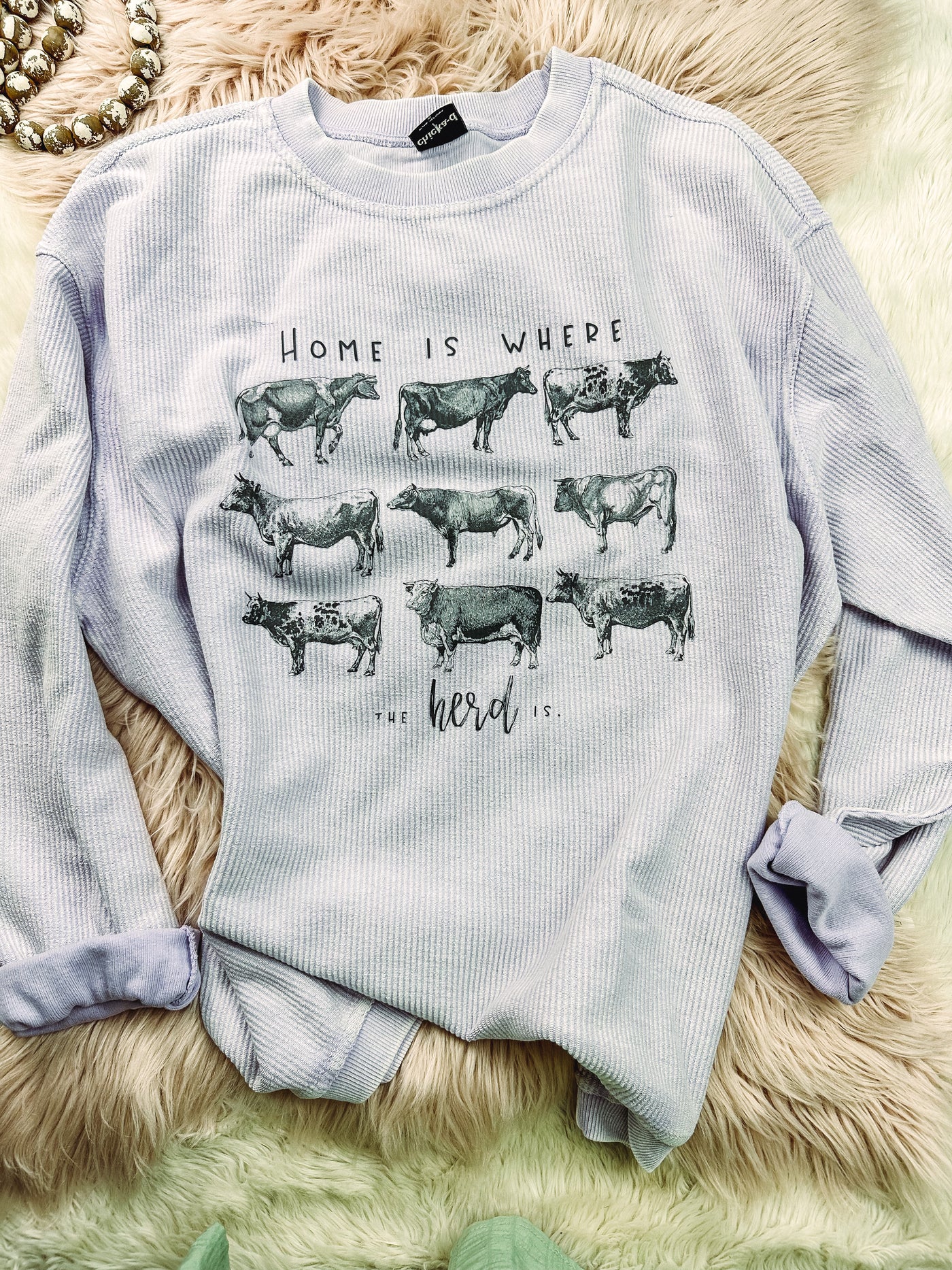 Where the Herd Is - Corded Sweater-Adelyn Elaine's-Adelyn Elaine's Boutique, Women's Clothing Boutique in Gilmer, TX