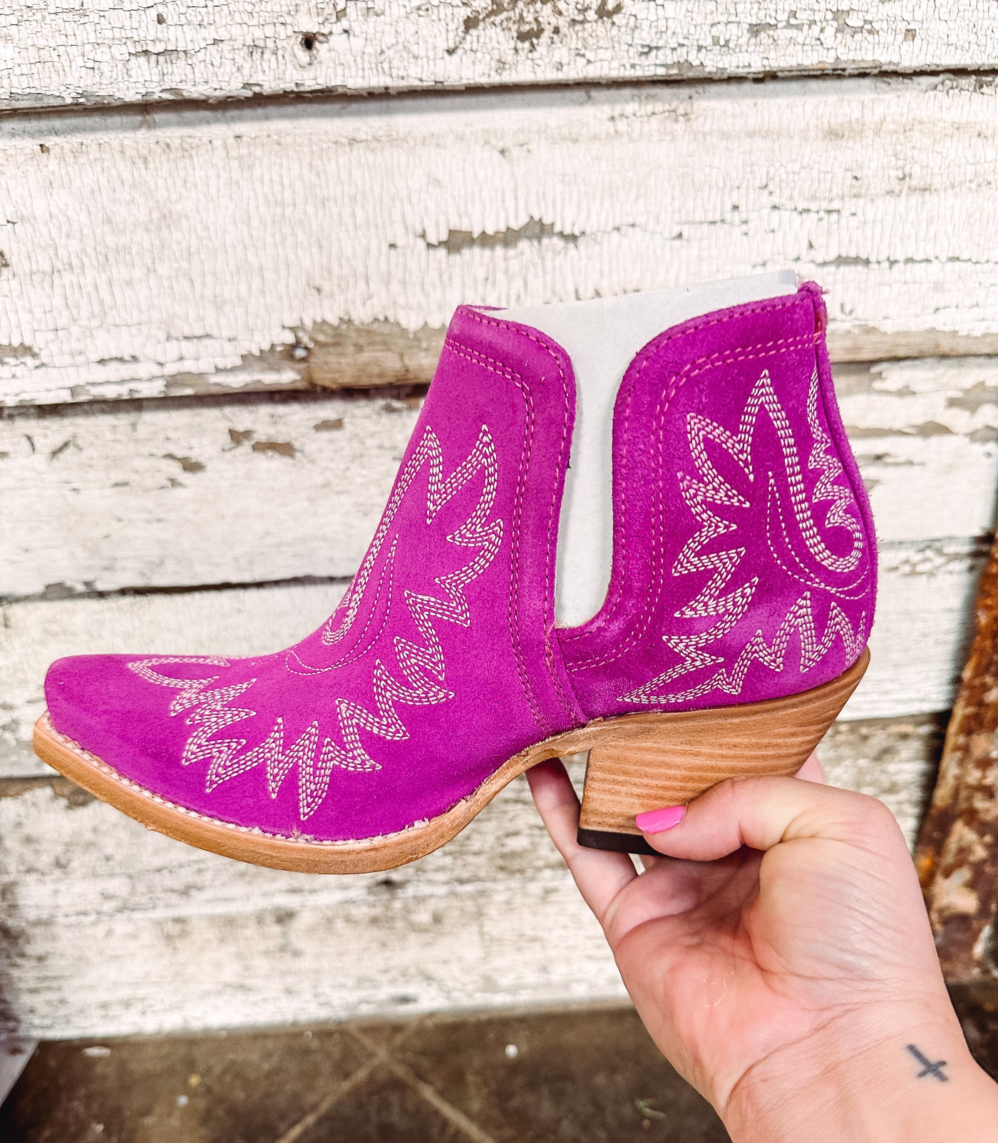 Haute Pink Suede - Ariat Dixon - 6.5 left-301 BOOTS-Ariat-Adelyn Elaine's Boutique, Women's Clothing Boutique in Gilmer, TX