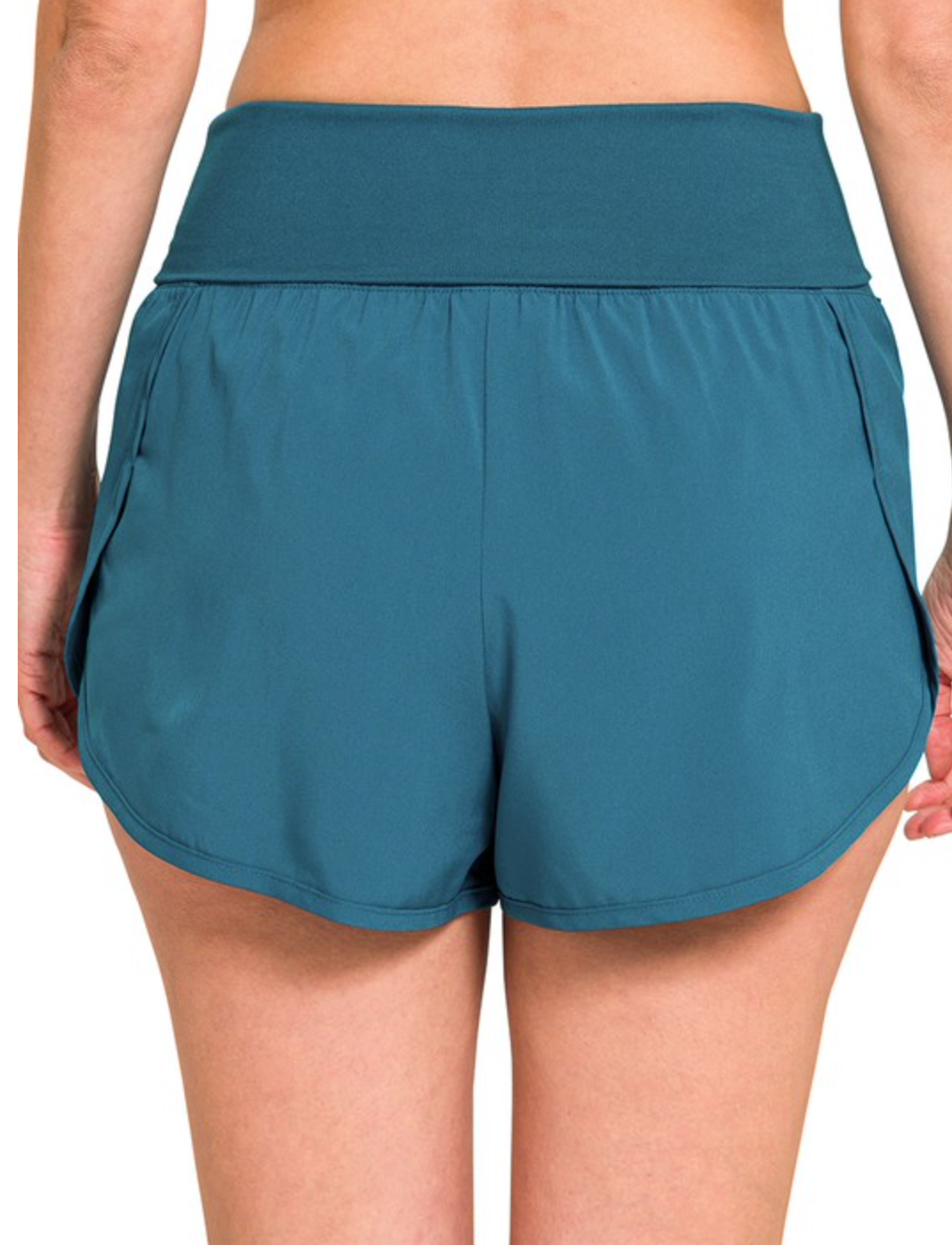 Teal - Athletic Shorts-120 BOTTOMS-Zenana-Adelyn Elaine's Boutique, Women's Clothing Boutique in Gilmer, TX