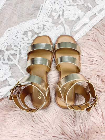 Sippin' Champagne Sandals - FINAL SALE - 5.5 left-302 FLATS-Qupid-Adelyn Elaine's Boutique, Women's Clothing Boutique in Gilmer, TX