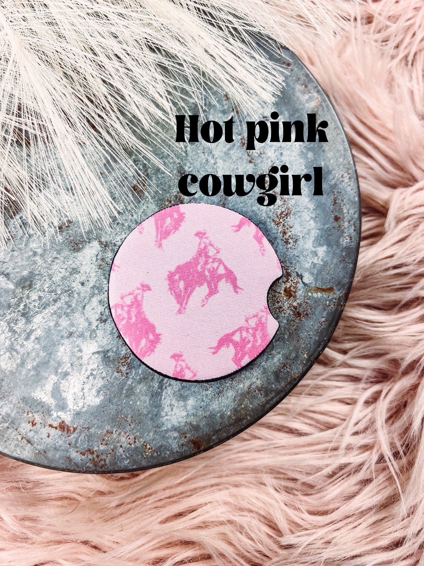 Cowgirl Collection - Rubber Car Coaster-401 CAR ACCESSORIES-Adelyn Elaine's-Adelyn Elaine's Boutique, Women's Clothing Boutique in Gilmer, TX