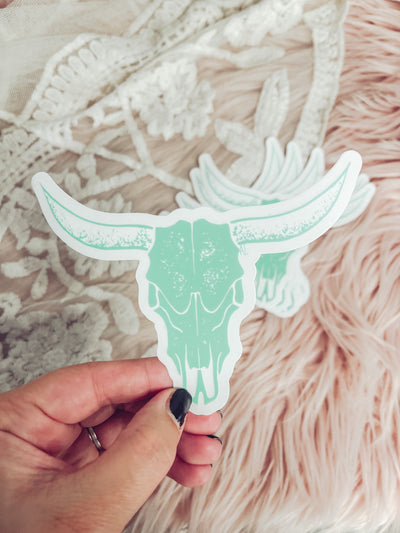 Large Mint Logo Skull - Clear Sticker-402 MISC GIFTS-Adelyn Elaine's-Adelyn Elaine's Boutique, Women's Clothing Boutique in Gilmer, TX