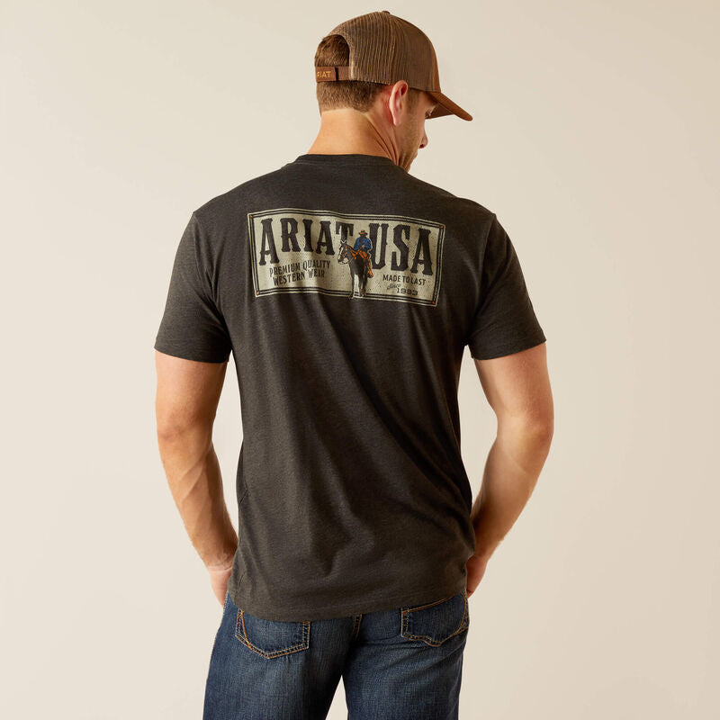 Rider Label T-Shirt - Ariat Mens-110 GRAPHIC TEE-Ariat-Adelyn Elaine's Boutique, Women's Clothing Boutique in Gilmer, TX