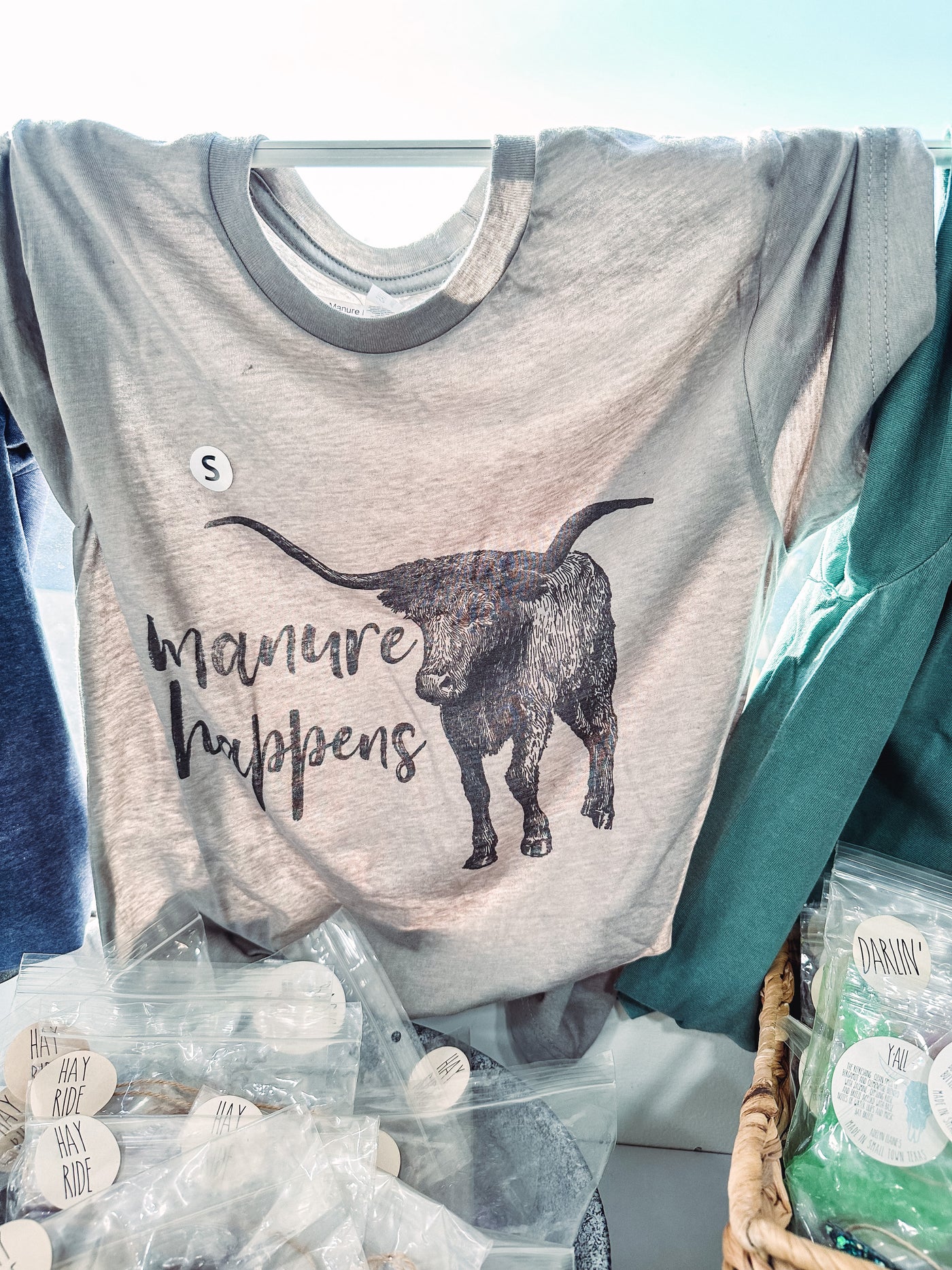 Manure Happens - Graphic Top-110 GRAPHIC TEE-Adelyn Elaine's-Adelyn Elaine's Boutique, Women's Clothing Boutique in Gilmer, TX