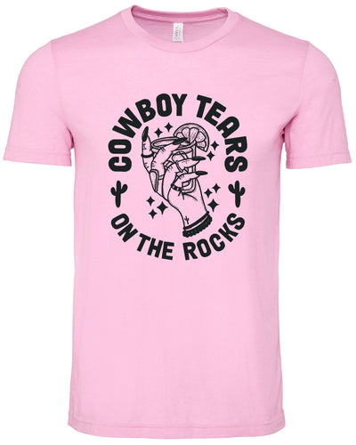 Cowboy Tears On the Rocks - Graphic Top-110 GRAPHIC TEE-Adelyn Elaine's-Adelyn Elaine's Boutique, Women's Clothing Boutique in Gilmer, TX