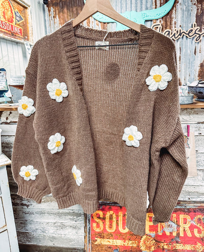 Crochet Flower Cardigan - L & XL left