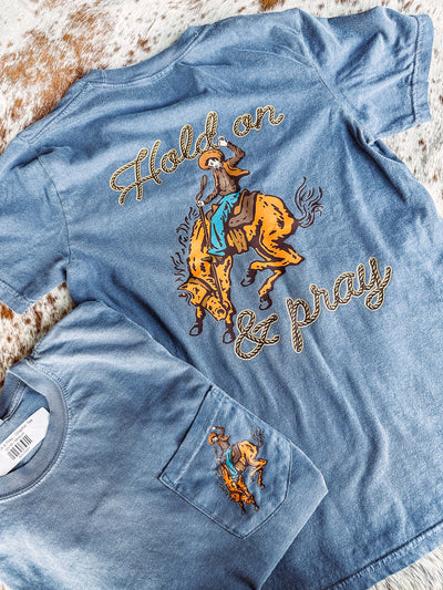 Hold On & Pray - Graphic Tee-110 GRAPHIC TEE-Adelyn Elaine's -Adelyn Elaine's Boutique, Women's Clothing Boutique in Gilmer, TX