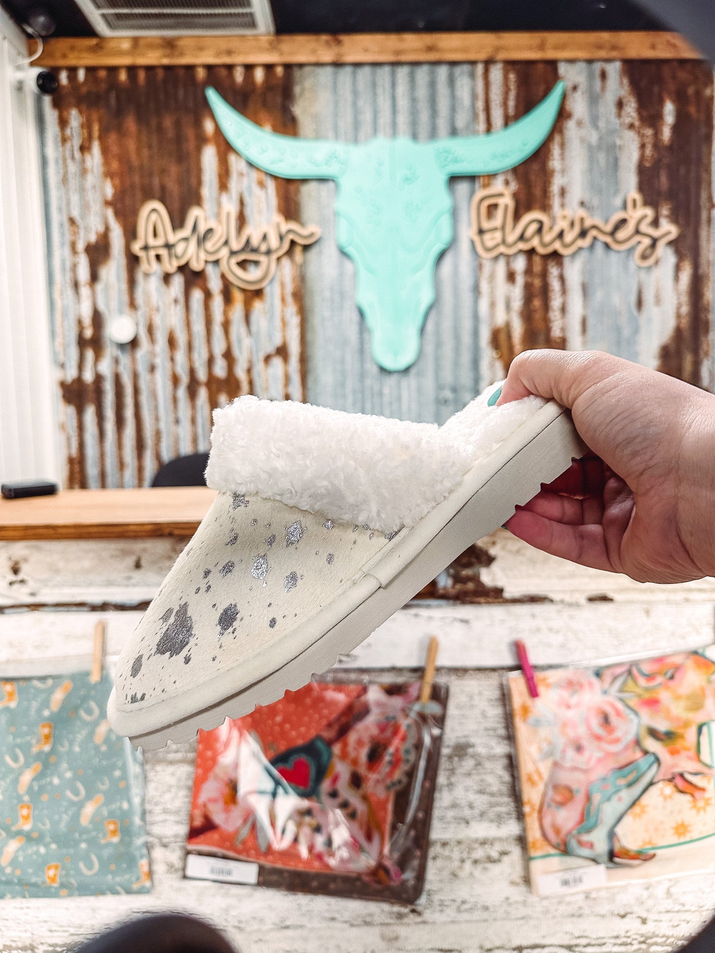 Jackie Square Toe Slipper - Ice Silver - Ariat