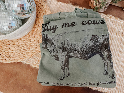 Limited Edition - Buy Me Cows - Graphic T-Shirt-110 GRAPHIC TEE-Adelyn Elaine's-Adelyn Elaine's Boutique, Women's Clothing Boutique in Gilmer, TX