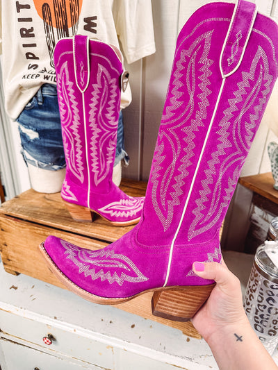 Casanova Haute Pink Suede Western Boot - Ariat