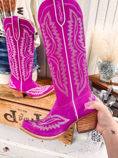 Casanova Haute Pink Suede Western Boot - Ariat