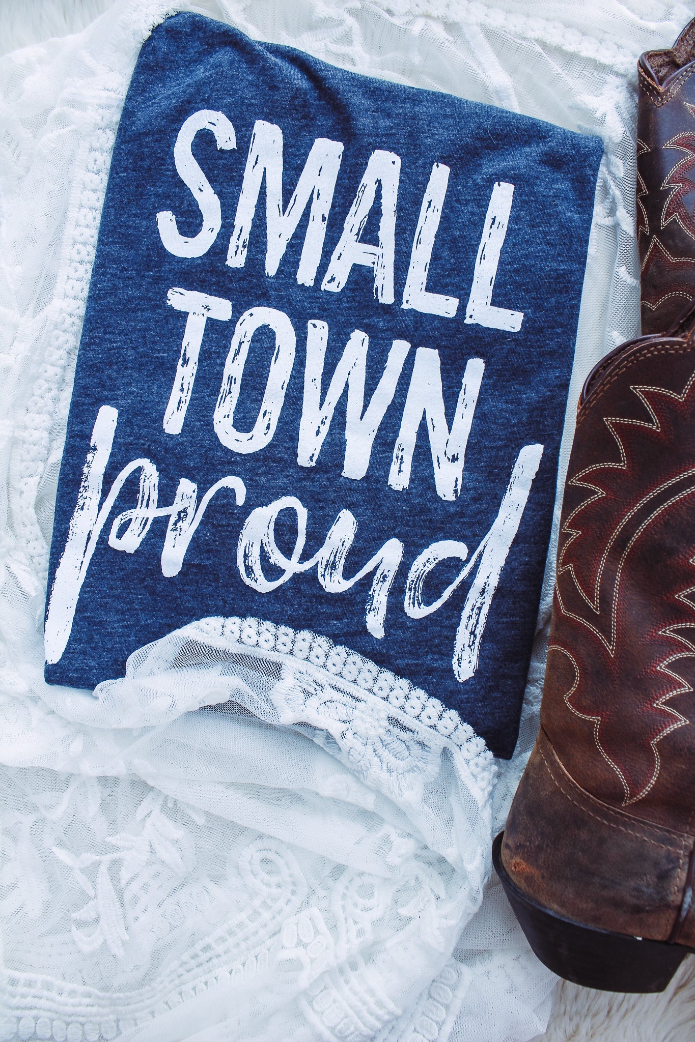 Small Town Proud - Crew Neck T-Shirt