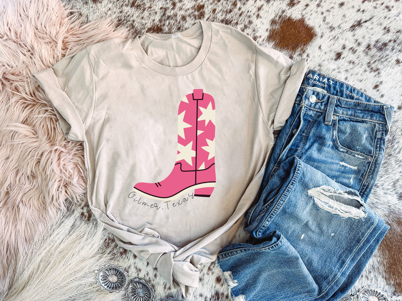 Gilmer Cowgirl Boot-110 GRAPHIC TEE-Adelyn Elaine's-Adelyn Elaine's Boutique, Women's Clothing Boutique in Gilmer, TX
