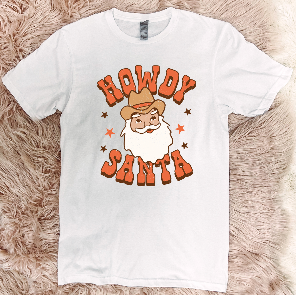 Howdy Santa- Christmas Top-110 GRAPHIC TEE-Adelyn Elaine's-Adelyn Elaine's Boutique, Women's Clothing Boutique in Gilmer, TX