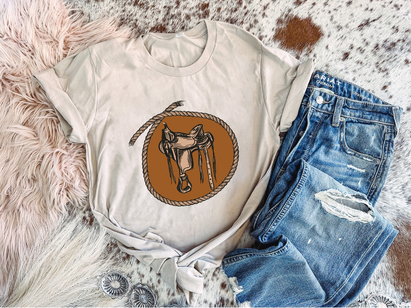 Get Back in the Saddle - Graphic Top-110 GRAPHIC TEE-Adelyn Elaine's-Adelyn Elaine's Boutique, Women's Clothing Boutique in Gilmer, TX