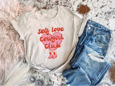 Self Love Cowgirl Club - Graphic Top-110 GRAPHIC TEE-Adelyn Elaine's-Adelyn Elaine's Boutique, Women's Clothing Boutique in Gilmer, TX