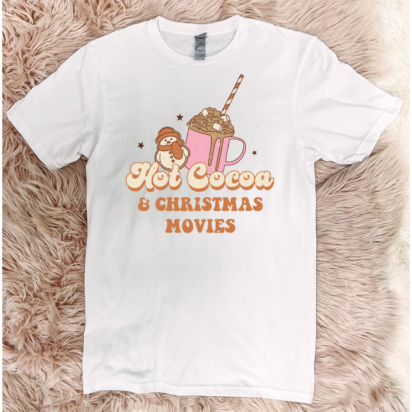 Hot Cocoa - Christmas Top-110 GRAPHIC TEE-Adelyn Elaine's-Adelyn Elaine's Boutique, Women's Clothing Boutique in Gilmer, TX