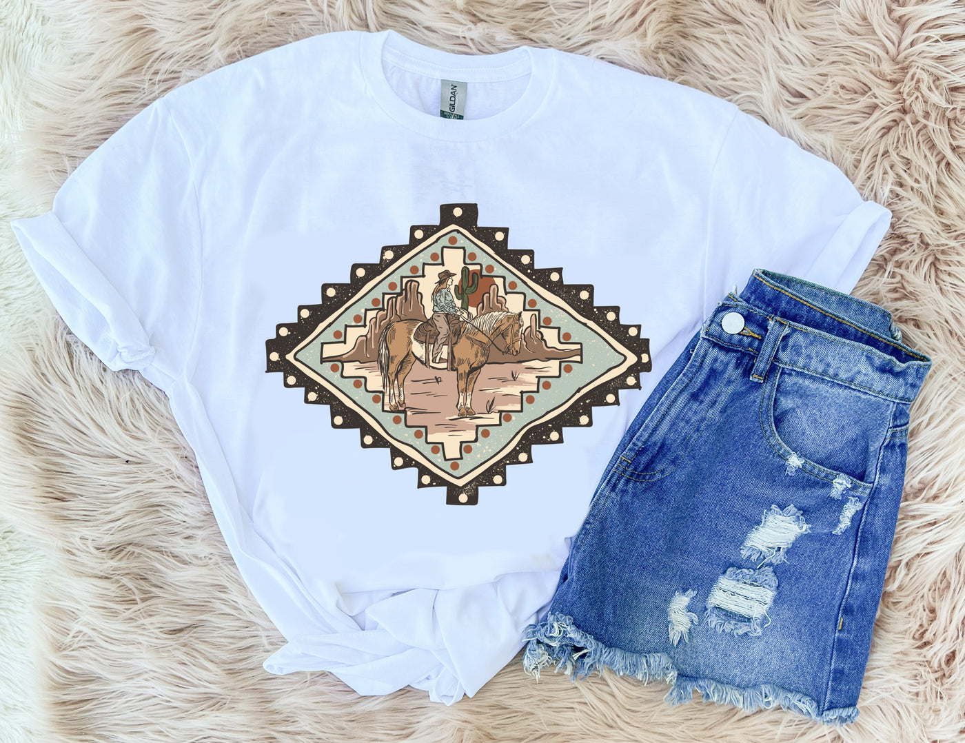 Cowgirl - Graphic Top-110 GRAPHIC TEE-Adelyn Elaine's-Adelyn Elaine's Boutique, Women's Clothing Boutique in Gilmer, TX