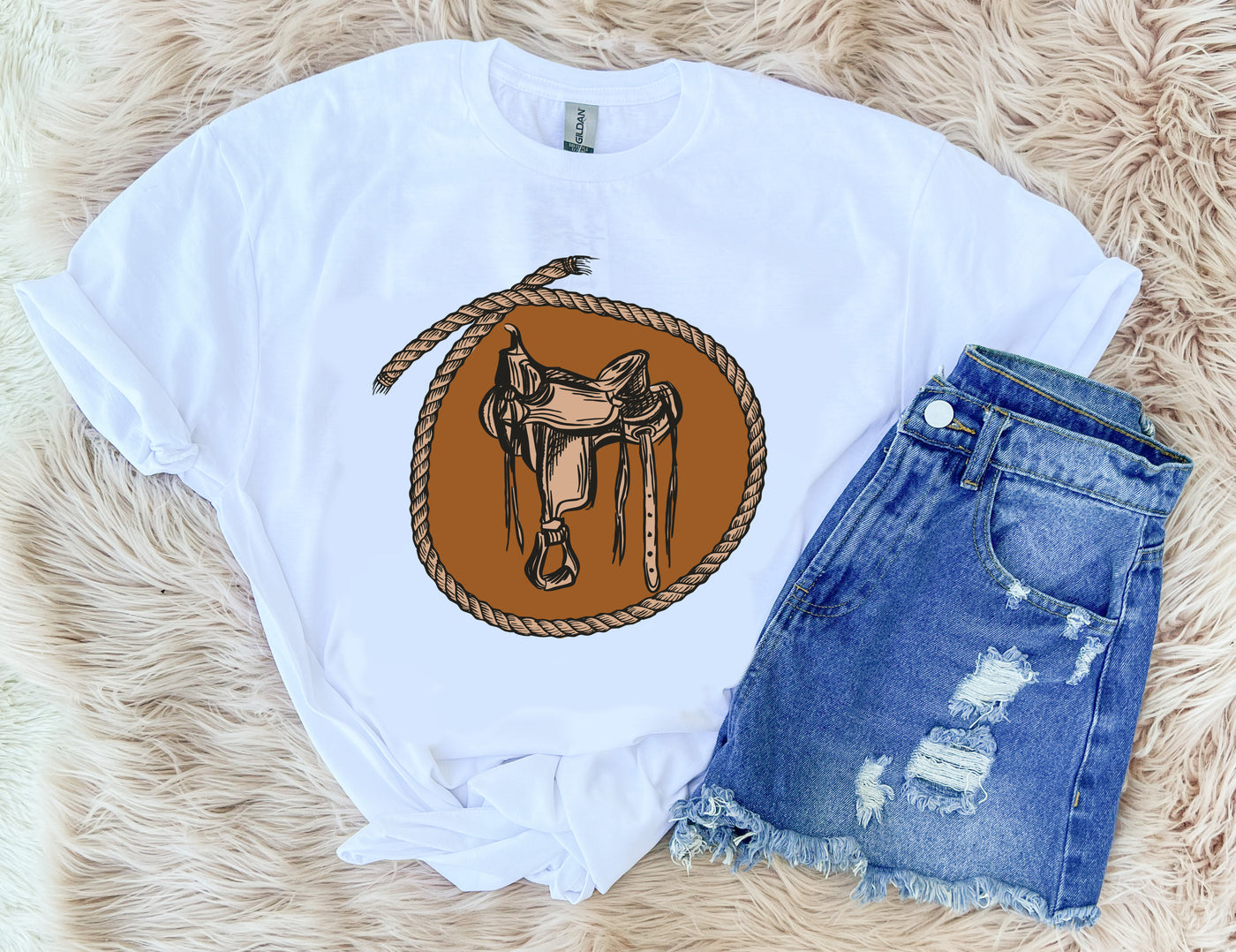 Get Back in the Saddle - Graphic Top-110 GRAPHIC TEE-Adelyn Elaine's-Adelyn Elaine's Boutique, Women's Clothing Boutique in Gilmer, TX