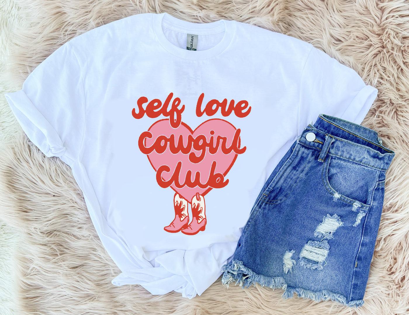 Self Love Cowgirl Club - Graphic Top-110 GRAPHIC TEE-Adelyn Elaine's-Adelyn Elaine's Boutique, Women's Clothing Boutique in Gilmer, TX