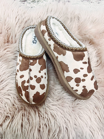 Cow Print Slippers