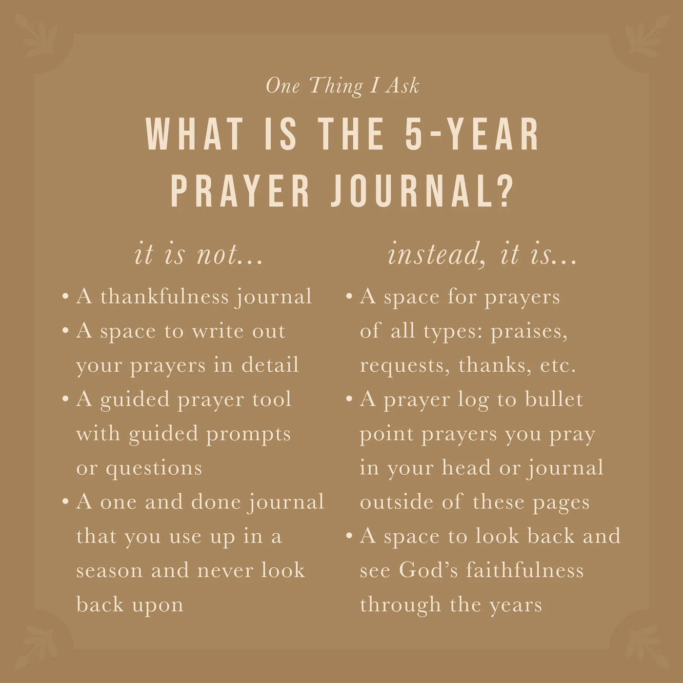 One Thing I Ask 5-Year Prayer Journal: Edinburgh Theme