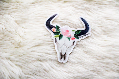 Miss. Poppy Bull Skull Sticker-402 MISC GIFTS-Adelyn Elaine's-Adelyn Elaine's Boutique, Women's Clothing Boutique in Gilmer, TX