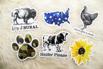 USA Watercolor Sticker-402 MISC GIFTS-Adelyn Elaine's-Adelyn Elaine's Boutique, Women's Clothing Boutique in Gilmer, TX