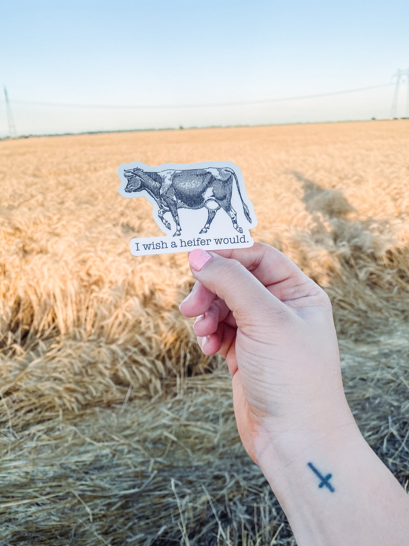 I Wish a Heifer Would. - Sticker