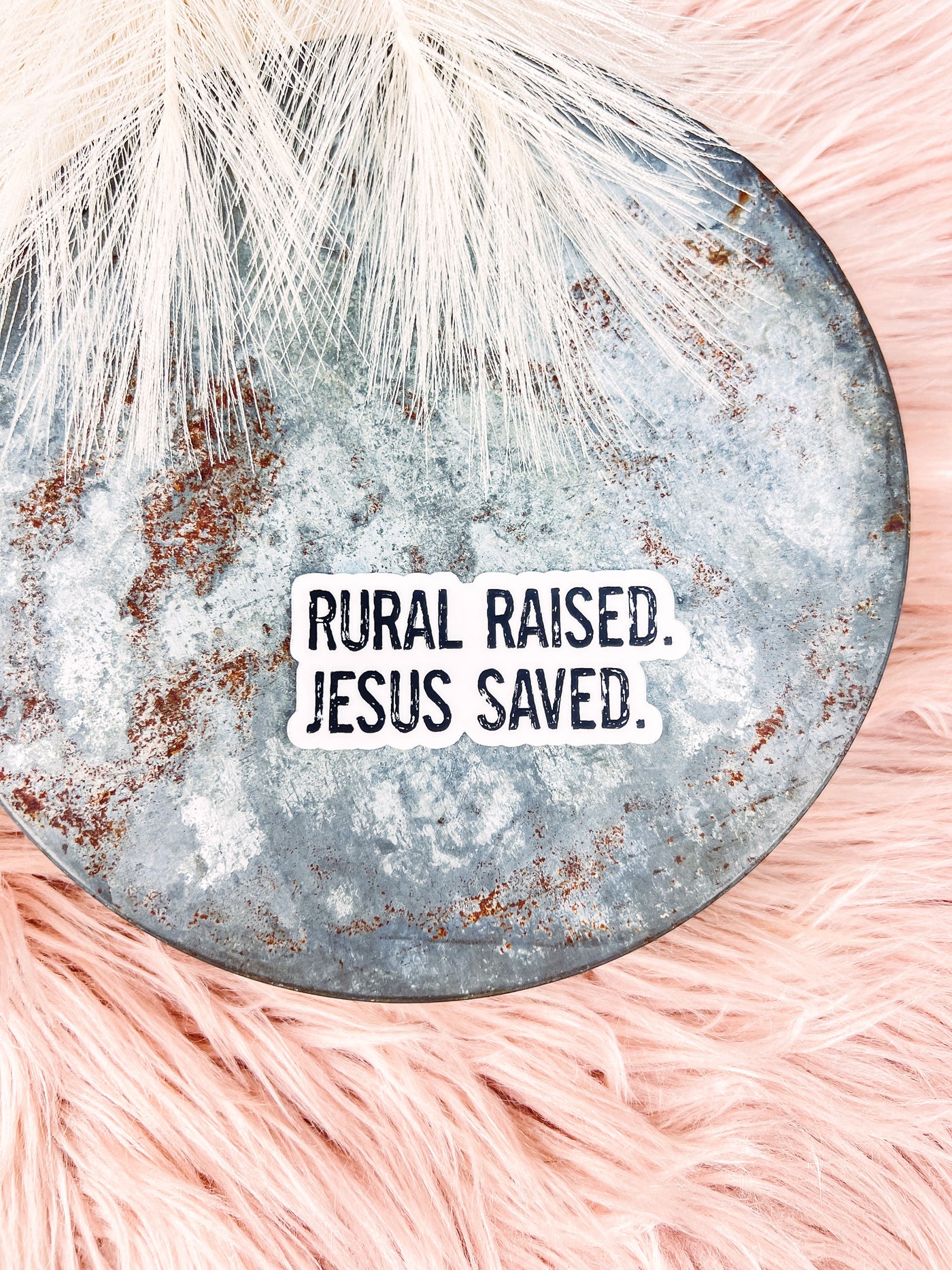 Rural Raised. Jesus Saved. - Sticker-402 MISC GIFTS-Adelyn Elaine's-Adelyn Elaine's Boutique, Women's Clothing Boutique in Gilmer, TX