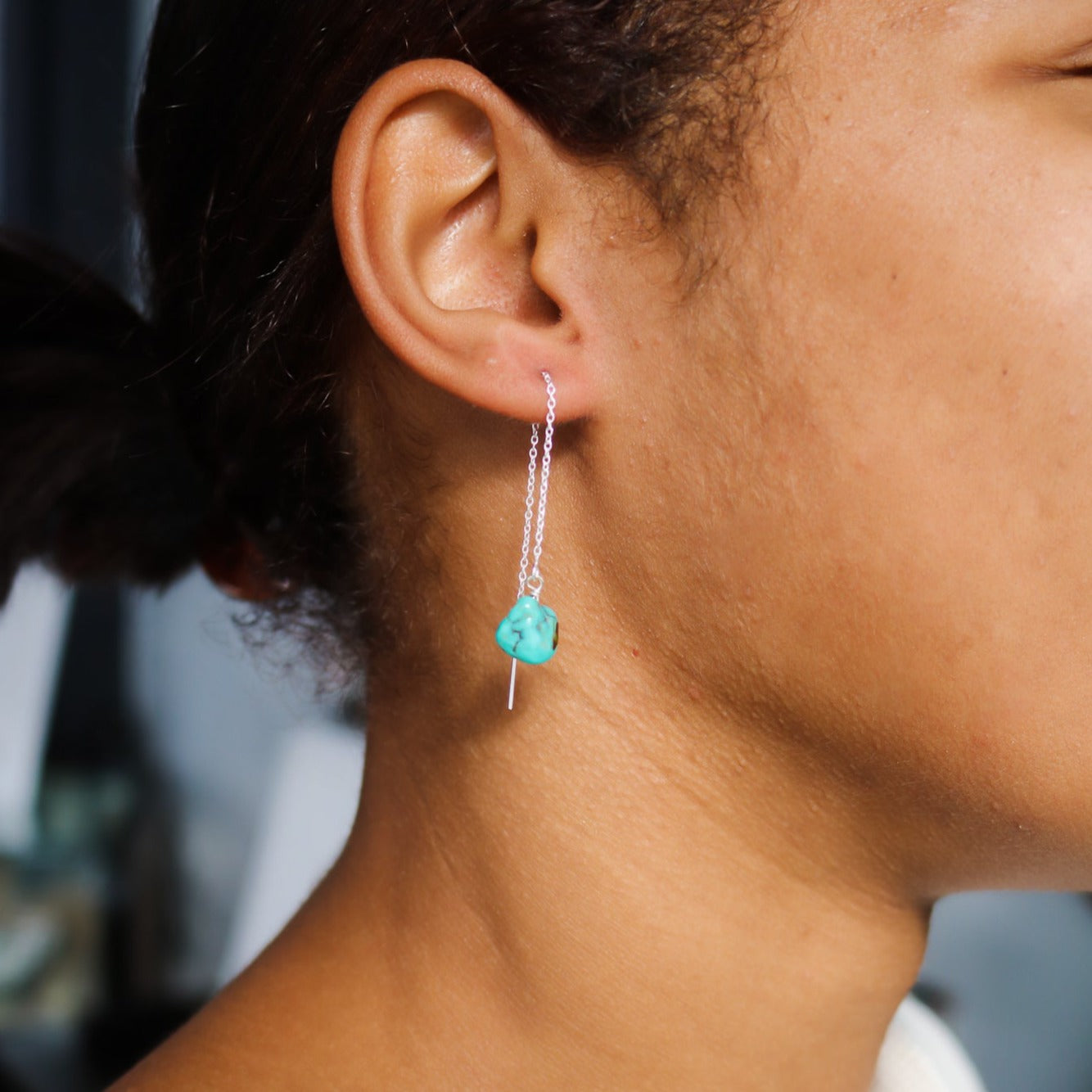 Taos // Turquoise Threader Earrings