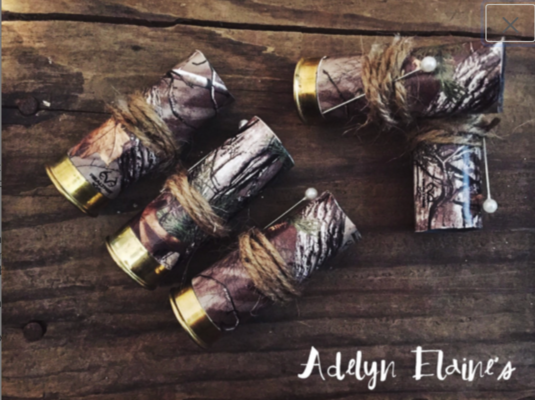 Camouflage Shotgun Shell Boutonniere