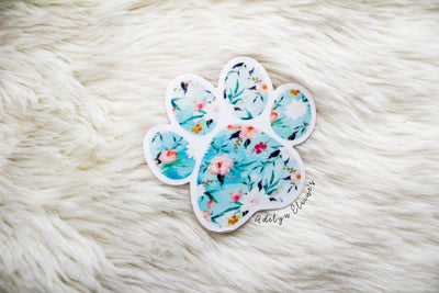 Floral Paw Sticker-402 MISC GIFTS-Adelyn Elaine's-Adelyn Elaine's Boutique, Women's Clothing Boutique in Gilmer, TX
