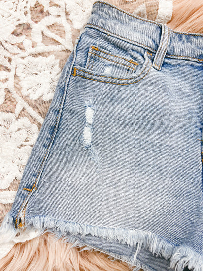 Frayed Hem Shorts - Reg + Plus - FINAL SALE