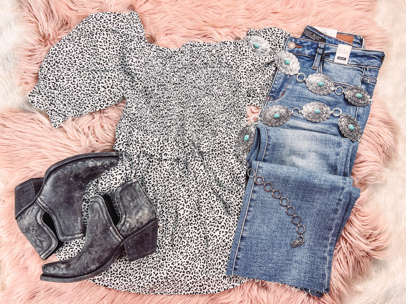 Leopard Smocked  - S & L left