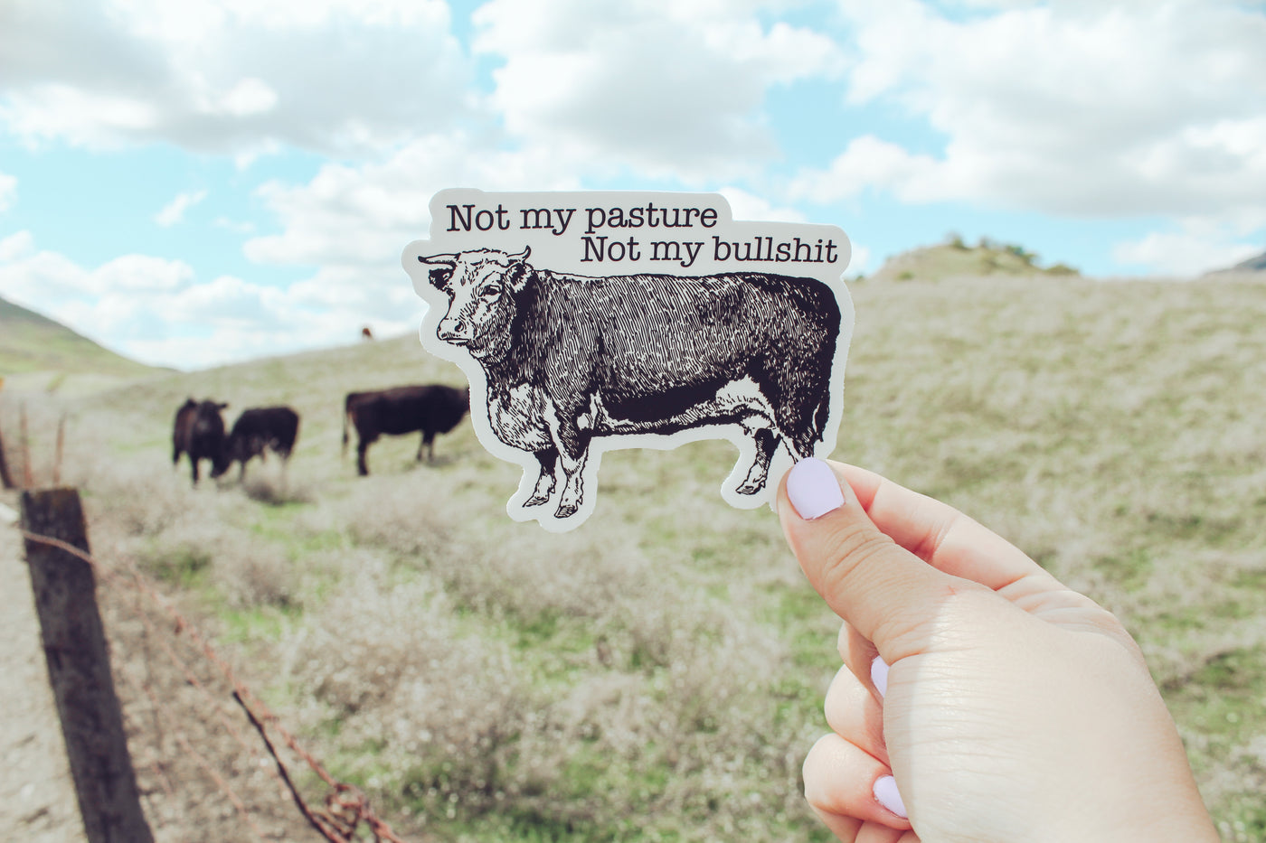 Not My Pasture Not My Bullshit Sticker