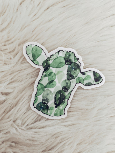 Cactus Cow - Sticker-402 MISC GIFTS-Adelyn Elaine's-Adelyn Elaine's Boutique, Women's Clothing Boutique in Gilmer, TX