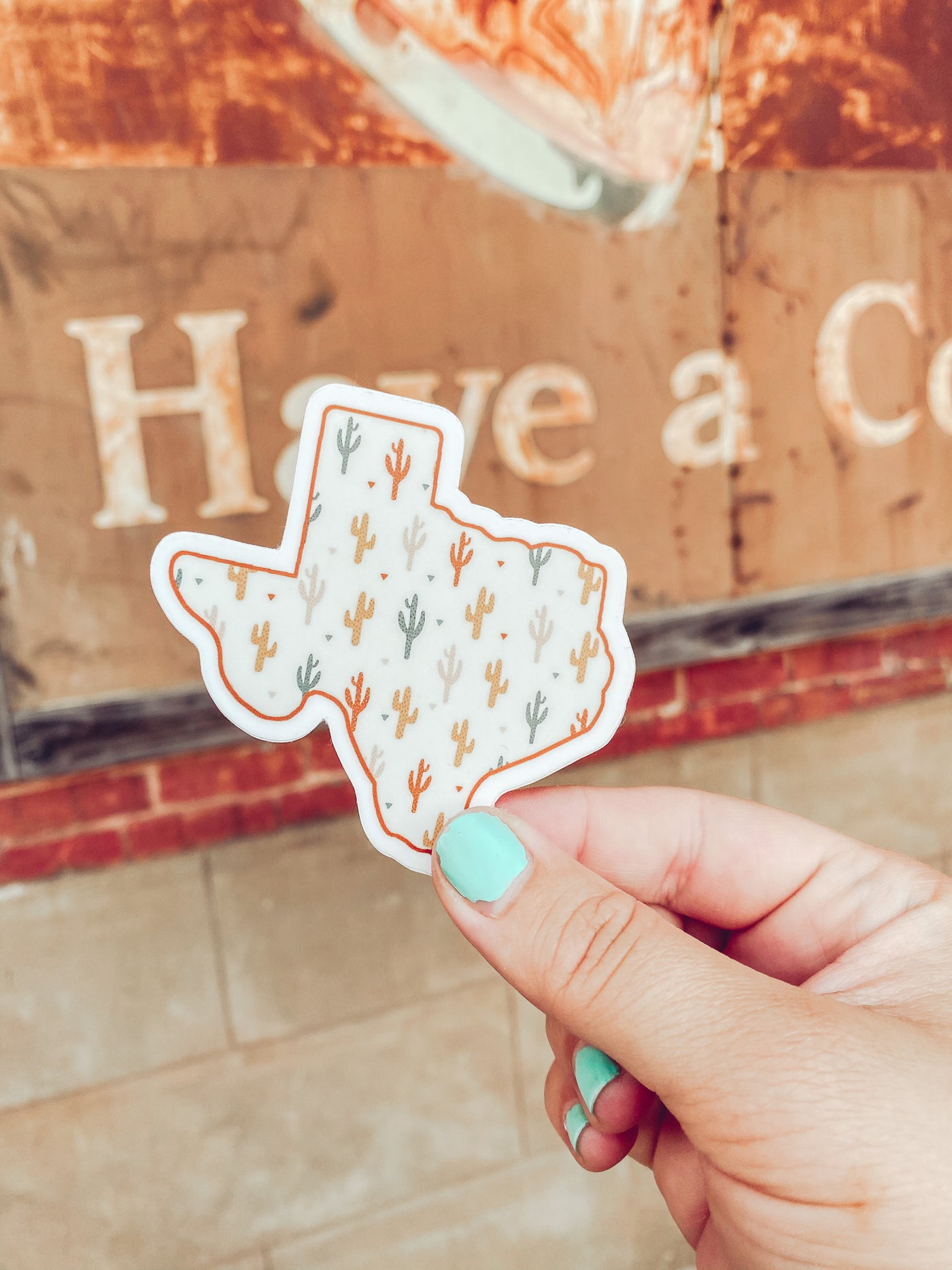 Wild West Cactus Texas Sticker