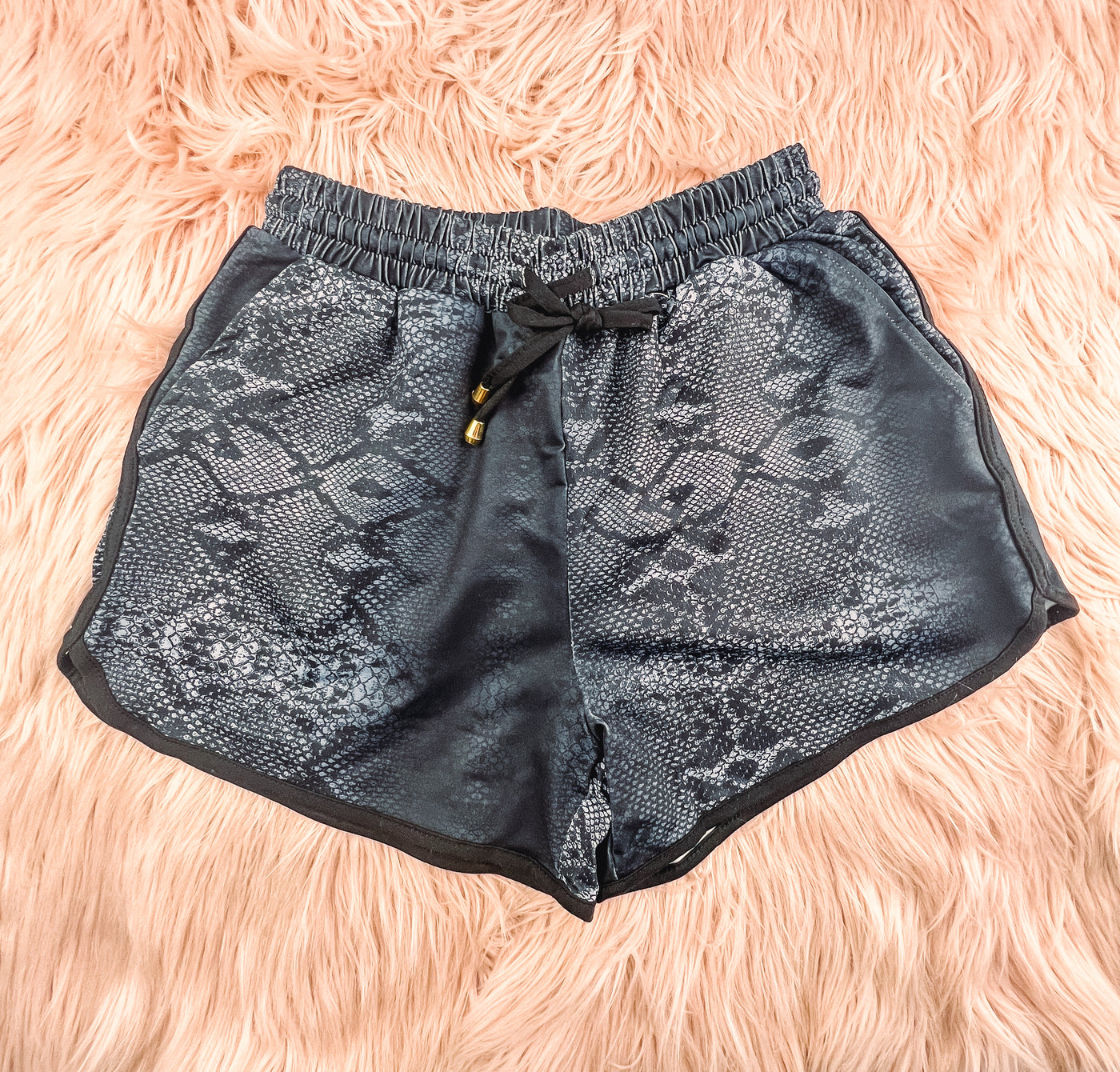Black Snake - Drawstring Shorts