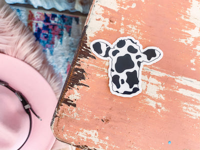 Cow Print Head - Sticker