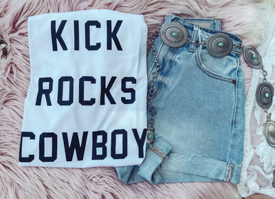 Kick Rocks Cowboy - Graphic Top