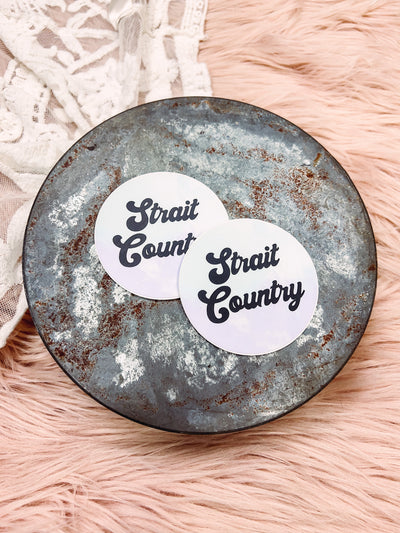 Strait Country Sticker-402 MISC GIFTS-Adelyn Elaine's-Adelyn Elaine's Boutique, Women's Clothing Boutique in Gilmer, TX