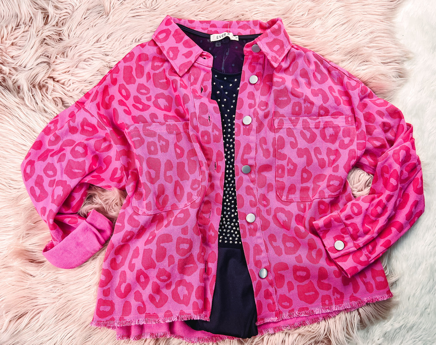 Pink Leopard Jacket - Small left